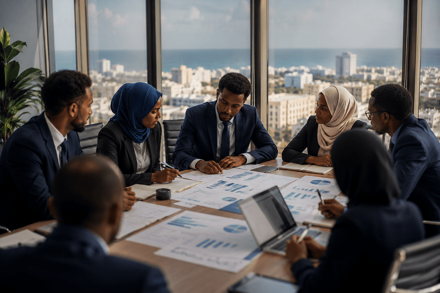 Professional consulting team in Mogadishu
